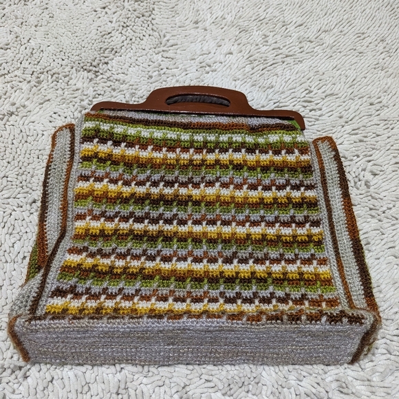 Unbranded Handmade green & brown Crocheted Purse - Picture 6 of 6